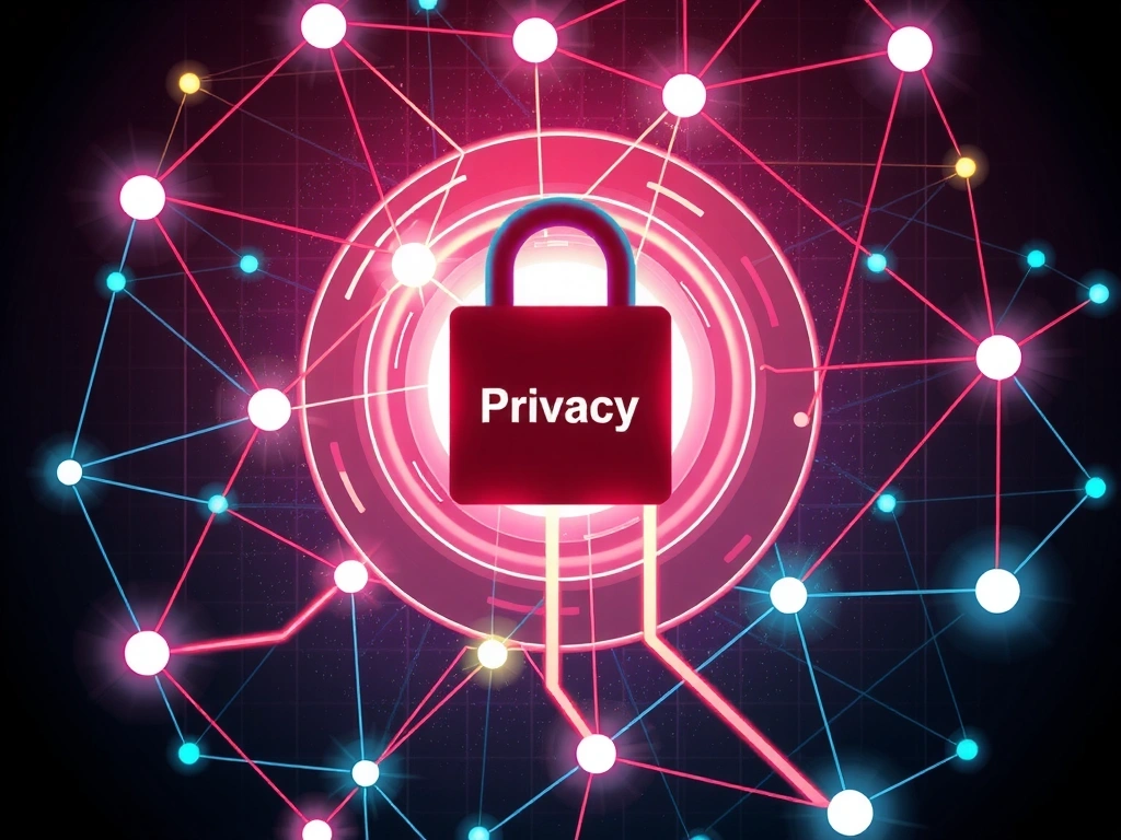 A digital lock icon surrounded by glowing data streams, representing robust data protection and privacy measures.